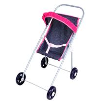 Carrinho de Boneca Sentado Bebê Reborn Azul com Rosa - M&P Carrinho de Boneca Sentado Bebê Reborn Azul com Rosa - M&P