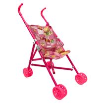 Carrinho De Boneca Simples Dobrável Infantil Rosa 1 Un