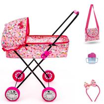 Carrinho de Boneca Veneza 79 CM ALT Bebe Reborn Milan Luxo