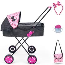 Carrinho de Boneca Veneza 79 CM ALT Bebe Reborn Milan Luxo