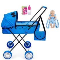 Carrinho de Boneca Veneza 79 CM ALT Bebe Reborn Milan Luxo