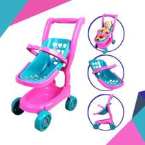 Carrinho de Boneca vira Bebê Conforto 2 em 1 Brinquedo Menina Rosa Faz de Conta Zuca Toys Carrinho de Boneca vira Bebê Conforto 2 em 1 Brinquedo Menina Rosa Faz de Conta Zuca Toys