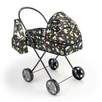 Carrinho de Boneca Xikitinha Reborn Luxo C/Bolsa + Mamadeira