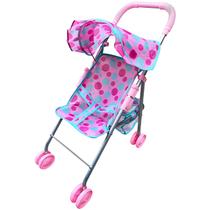 Carrinho De Bonecas Passeio Divertido Brinquedo Para Meninas Rosa - Dm Toys