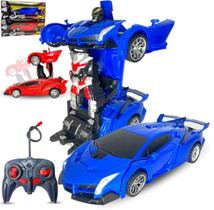 Carrinho de Brinquedo Com Controle Remoto Transformers Robô - Fun Game