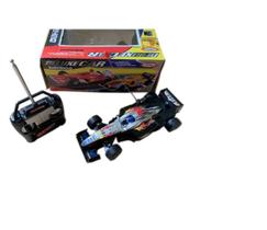 Carrinho de Brinquedo Corrida Fórmula 1 com Controle Remoto Deluxe Car F1 Preto