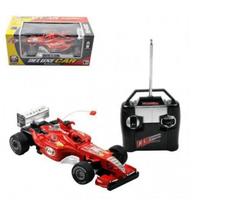 Carrinho de Brinquedo Corrida Fórmula 1 com Controle Remoto Deluxe Car F1 Vermelho Ferrari