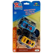 Carrinho de brinquedo cross monster truck com 2 peças cores sortidas - zein