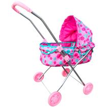 Carrinho De Brinquedo De Bonecas Passeio Divertido Berço Plus Meninas - Dm Toys
