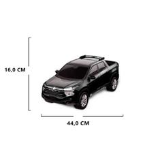 Carrinho de Brinquedo - Fiat Toro - Preto - 36 cm - Roma