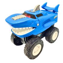 Carrinho De Brinquedo Infantil Monster Tubarão Luz E Som
