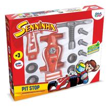 Carrinho de Brinquedo Monta Desmonta Pit Stop Senninha C/ Ferramenta Acessórios - Paki Toys