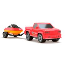 Carrinho De Brinquedo Pickup Com Carreta E Jetski - Silmar Brinquedos