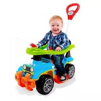 Carrinho de Brinquedo Quadriciclo Infantil Jip Jip Colorido Antiderrapante Puxador Coordenação Motora Para Bebê - Maral