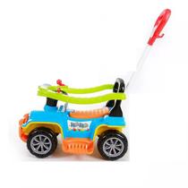 Carrinho de Brinquedo Quadriciclo Infantil Jip Jip Colorido Com Haste Guia Chave Com Chassi Coordenação Motora