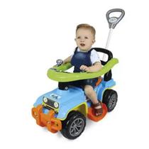 Carrinho de Brinquedo Quadriciclo Infantil Jip Jip Com Haste Guia Apoiador Porta Objeto Apoio Pé Coordenação Motora - Maral