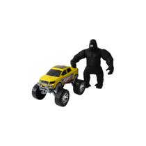 Carrinho de brinquedo rage truck big foot com super gorila
