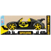 Carrinho de Brinquedo Super Carros Gotham Turbo Batman Preto Infantil Masculino Menino Kendy Carrinho de Brinquedo Super Carros Gotham Turbo Batman Preto Infantil Masculino Menino Kendy
