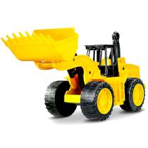 Carrinho de Brinquedo Trator Workers 29cm com Comandos da Pá Rodas Livres Roma Carrinho de Brinquedo Trator Workers 29cm com Comandos da Pá Rodas Livres Roma