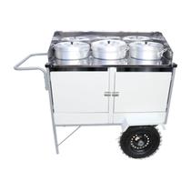 Carrinho de Caldo e Sopas com Toldo Rodas Pneumáticas Cefaz