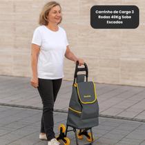 Carrinho de Carga 3 Rodas 40Kg Sobe Escadas