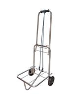 Carrinho De Carga Aço Cromado Dobrável 80Kg Com Elástico
