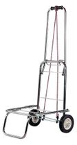 Carrinho De Carga Aço Cromado Dobrável100Kg Rodas D Borracha Carrinho De Carga Aço Cromado Dobrável100Kg Rodas D Borracha