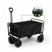 Carrinho de Carga Dobravel Camping Praia Feira Multiuso 150kg Com Rodinhas Reforcado Facil de Guardar e Transportar