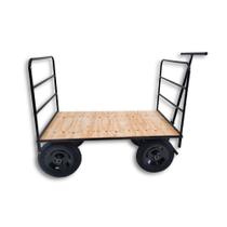 Carrinho de Carga Plataforma com 02 Abas 300 kg Rolwes