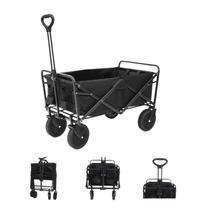 Carrinho de Carga Preto Dobrável Multiuso Super Reforçado