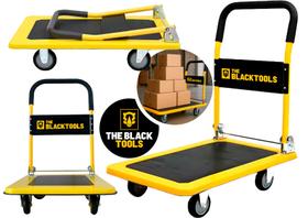 Carrinho De Carga Transporte Plataforma Multiuso Aba Dobrável Capacidade 150kg Aço Tcm-150