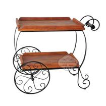 Carrinho de Chá Pequeno em Madeira de Demolição 50x63cm Sudeste Rústico Carrinho de Chá Pequeno em Madeira de Demolição 50x63cm Sudeste Rústico