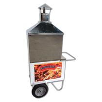 Carrinho de Churrasco 75 cm Alsa Coifa Galvanizada Roda Pneumática CC1