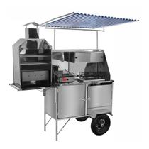 Carrinho de Churrasco Cachorro Quente e Lanche com Toldo Rodas Pneumáticas Cefaz Carrinho de Churrasco Cachorro Quente e Lanche com Toldo Rodas Pneumáticas Cefaz