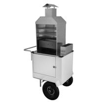 Carrinho de Churrasco Cefaz Econômico Branco com Rodas Pneumáticas L22P/T Carrinho de Churrasco Cefaz Econômico Branco com Rodas Pneumáticas L22P/T