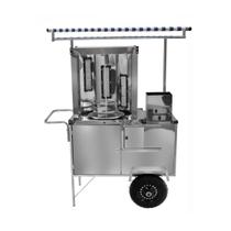 Carrinho de Churrasco Grego Inox com Toldo Rodas Pneumáticas Cefaz
