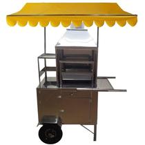 Carrinho de Churrasco Inox Com Churrasqueira De 50cm - R2