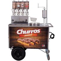 Carrinho de Churros Fritador Elétrico e Gás Masseira Fuso Amadeirado Carrinho de Churros Fritador Elétrico e Gás Masseira Fuso Amadeirado
