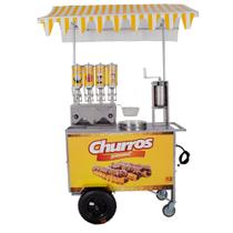 Carrinho de Churros Gourmet R2 4 Doceiras e Masseira Fuso Inox R0076