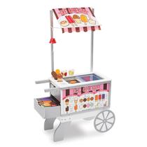 Carrinho de comida Melissa & Doug Wooden Snacks com 40+ Play Food