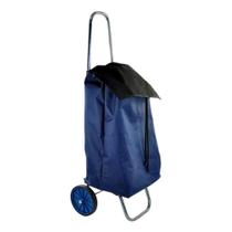 Carrinho de Compras com Bag de Tecido 33x52cm com Rodas para Feiras e Mercado Aramefer