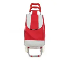 Carrinho de compras dobrável com sacola ecológica e bolsinho multiuso