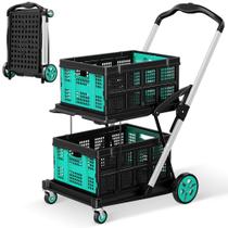 Carrinho de Compras Dobrável Dkenicor 8 em 1 Azul para até 90 kg Carrinho de Compras Dobrável Dkenicor 8 em 1 Azul para até 90 kg
