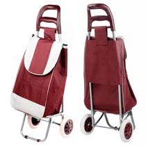 Carrinho De Compras Feira Dobrável Com Rodas Suporta 30 Kg Duplo Compartimento