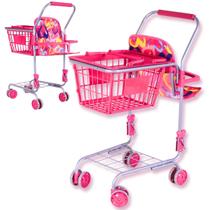 Carrinho de Compras Infantil com Cadeirinha de Bebê - Castela Carrinho de Compras Infantil com Cadeirinha de Bebê - Castela