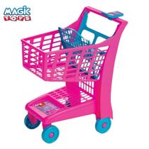 Carrinho de Compras Mercadinho Meninas Infantil com Rodinhas - Magic Toys
