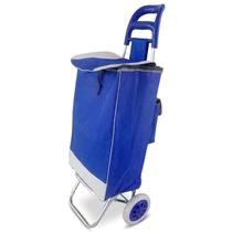 Carrinho de Compras Supermercado Multiuso Feira Até 30Kg Com Rodinhas Dobrável Resistente Carrinho de Compras Supermercado Multiuso Feira Até 30Kg Com Rodinhas Dobrável Resistente