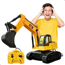 Carrinho de Controle Com Fio Trator Escavadeira Move Pá Carro Brinquedo Meninos Carrinho de Controle Com Fio Trator Escavadeira Move Pá Carro Brinquedo Meninos