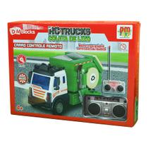 Carrinho de Controle de Coletor de Lixo de Blocos de Encaixar - DM Toys Carrinho de Controle de Coletor de Lixo de Blocos de Encaixar - DM Toys