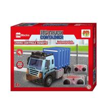 Carrinho de Controle de Conteiner de Blocos de Encaixar - DM Toys